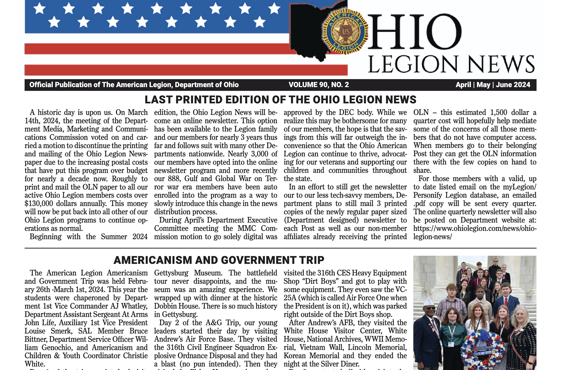 Ohio Legion News – Spring 2024