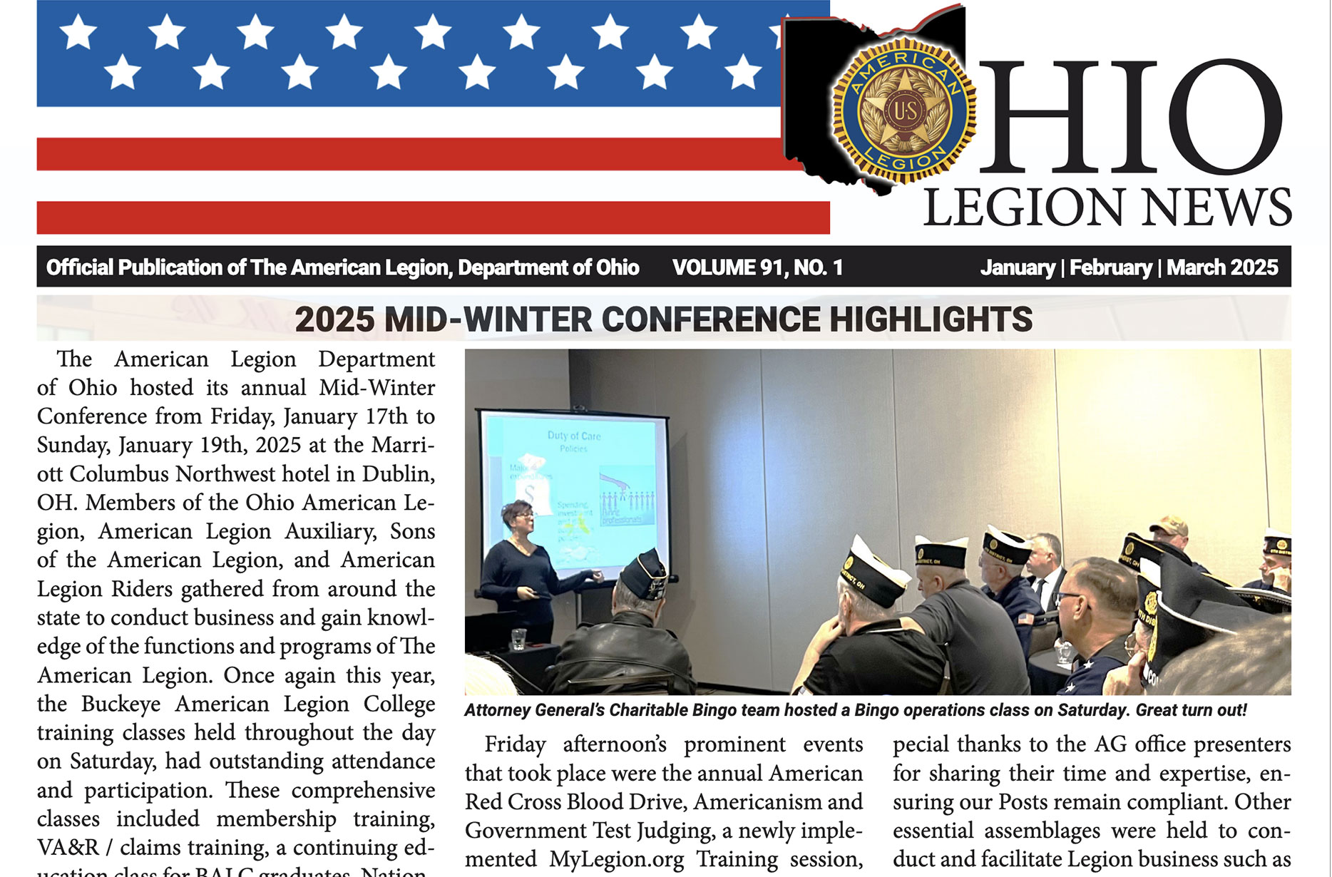 Ohio Legion News – Winter 2025