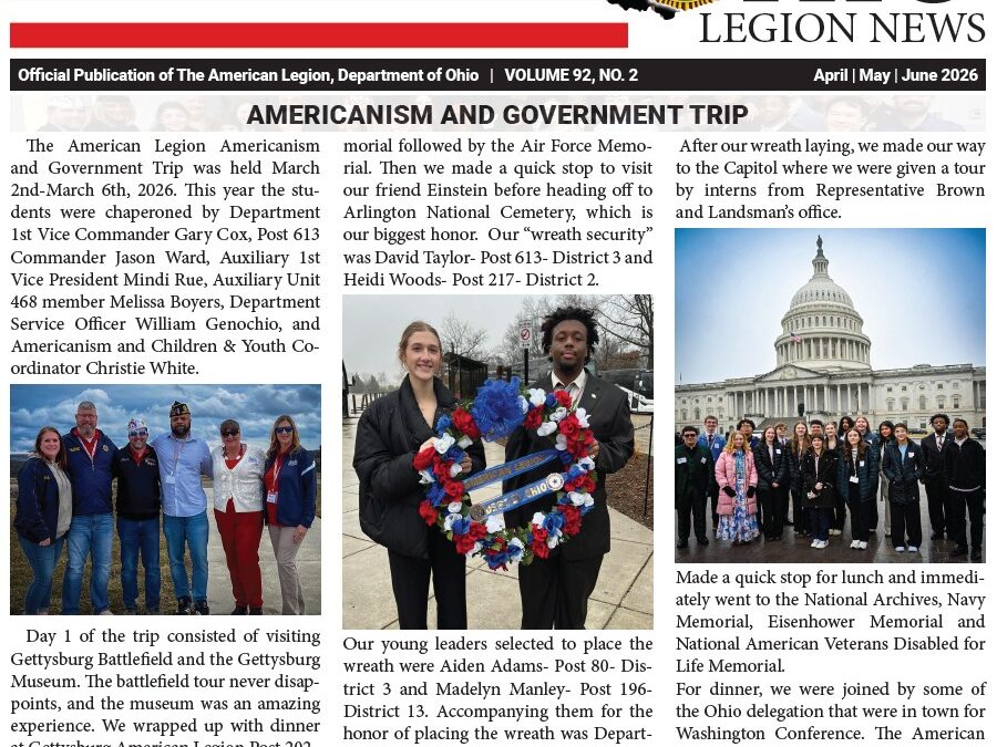 Ohio Legion News – Spring 2026